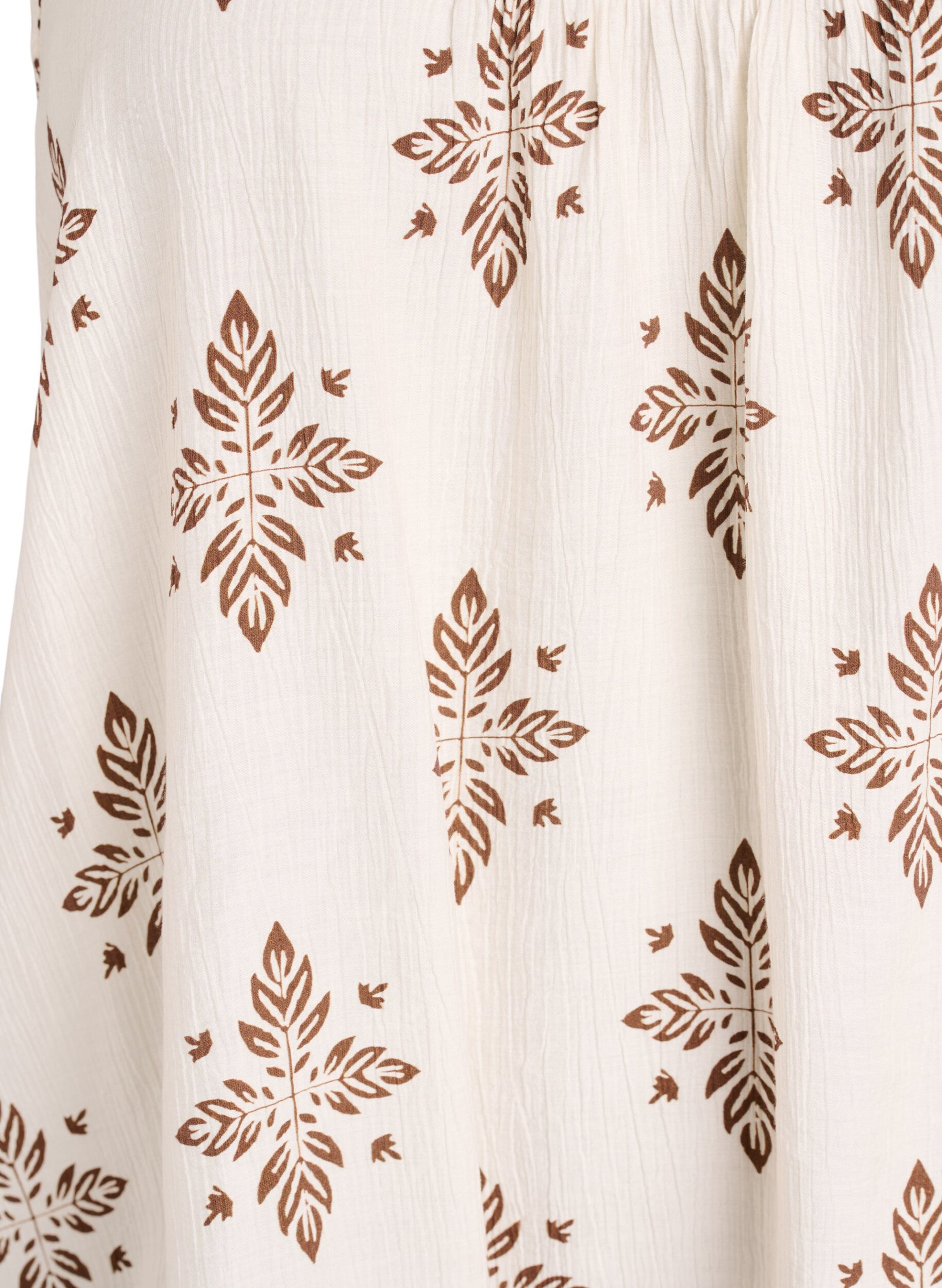 Zizzifashion Patterned top with tie straps, Vanilla, Packshot image number 2