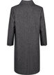 Long wool coat with herringbone pattern, Dark Grey Melange, Packshot image number 1