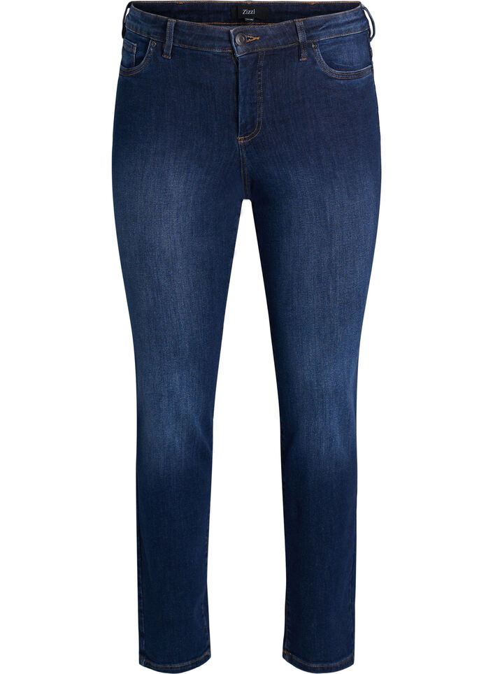 Slim fit jeans with a regular waist, Dark Blue, Packshot image number 0