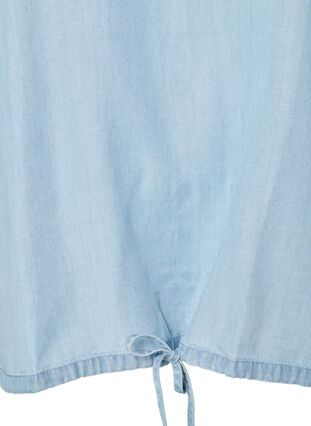 Short-sleeved blouse, Light blue denim, Packshot image number 2