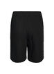 Loose cotton muslin shorts with a high waist, Black, Packshot image number 1