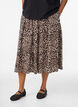 A-line midi skirt with leopard print, Brown, Model image number 3