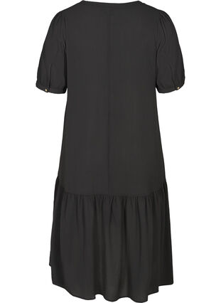 Dress with 2/4 sleeves and an A-line cut, Black, Packshot image number 1