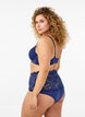 High-waisted hipster briefs with lace, Medieval Blue, Model image number 1