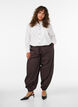 Balloon trousers with pockets and an elasticated waistband, Brown, Model image number 0