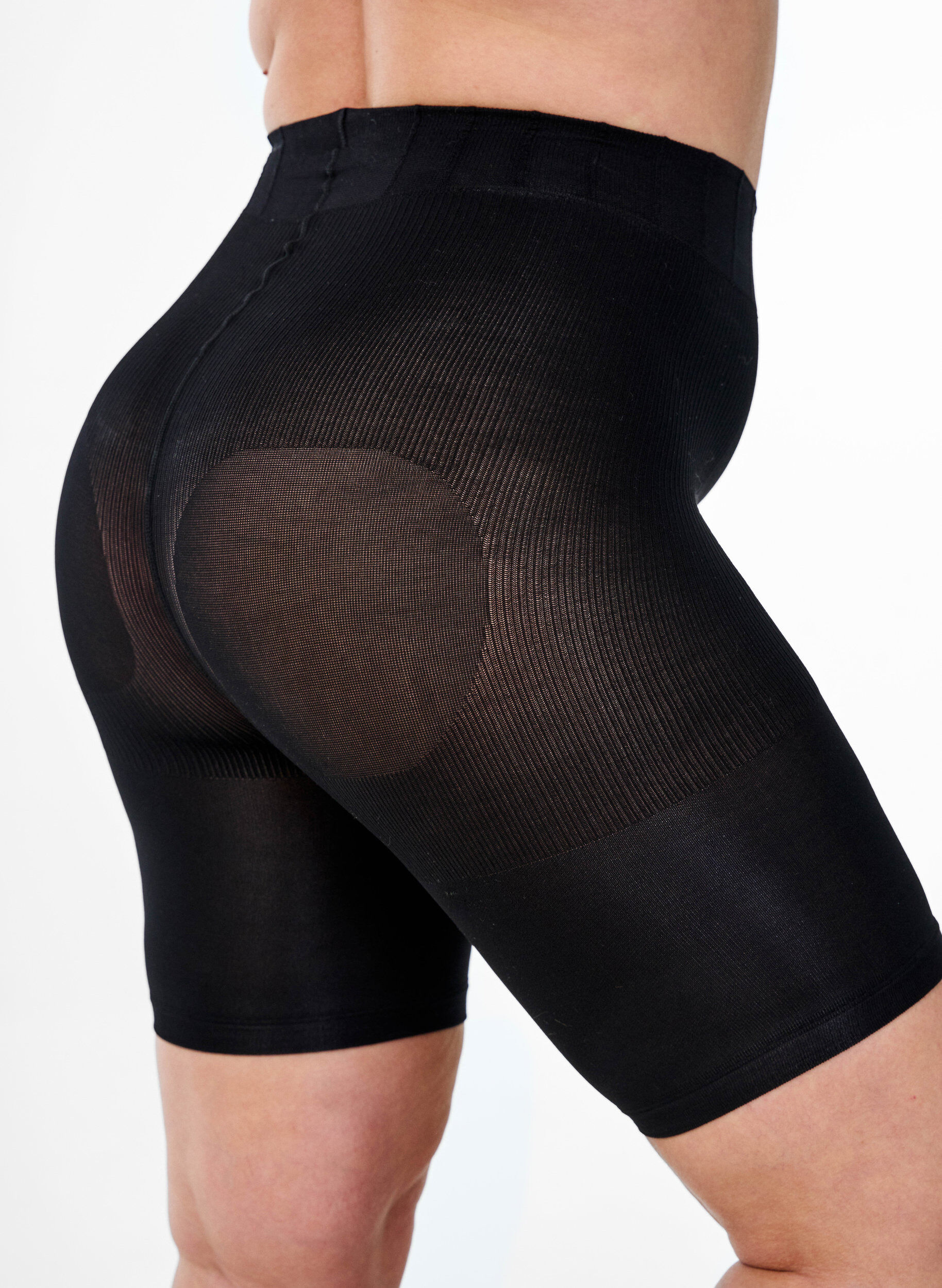 Zizzifashion 2-pack push-up shorts in 60 denier with shaping effect, Black, Packshot image number 3