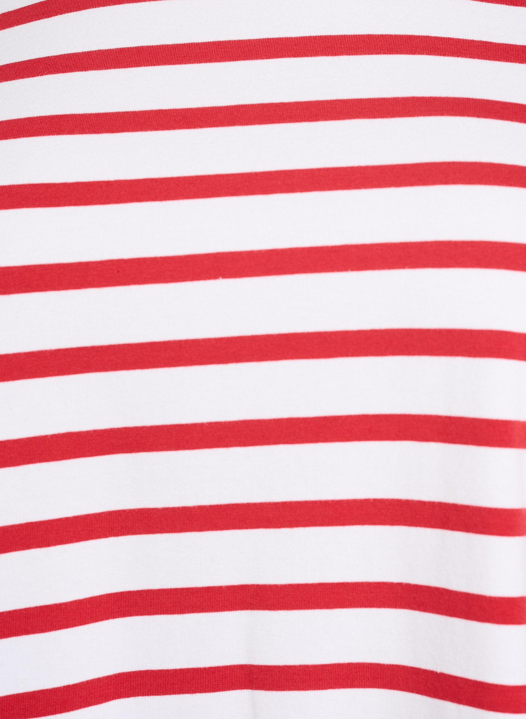 Zizzifashion Striped T-shirt in organic cotton, Red, Packshot image number 2