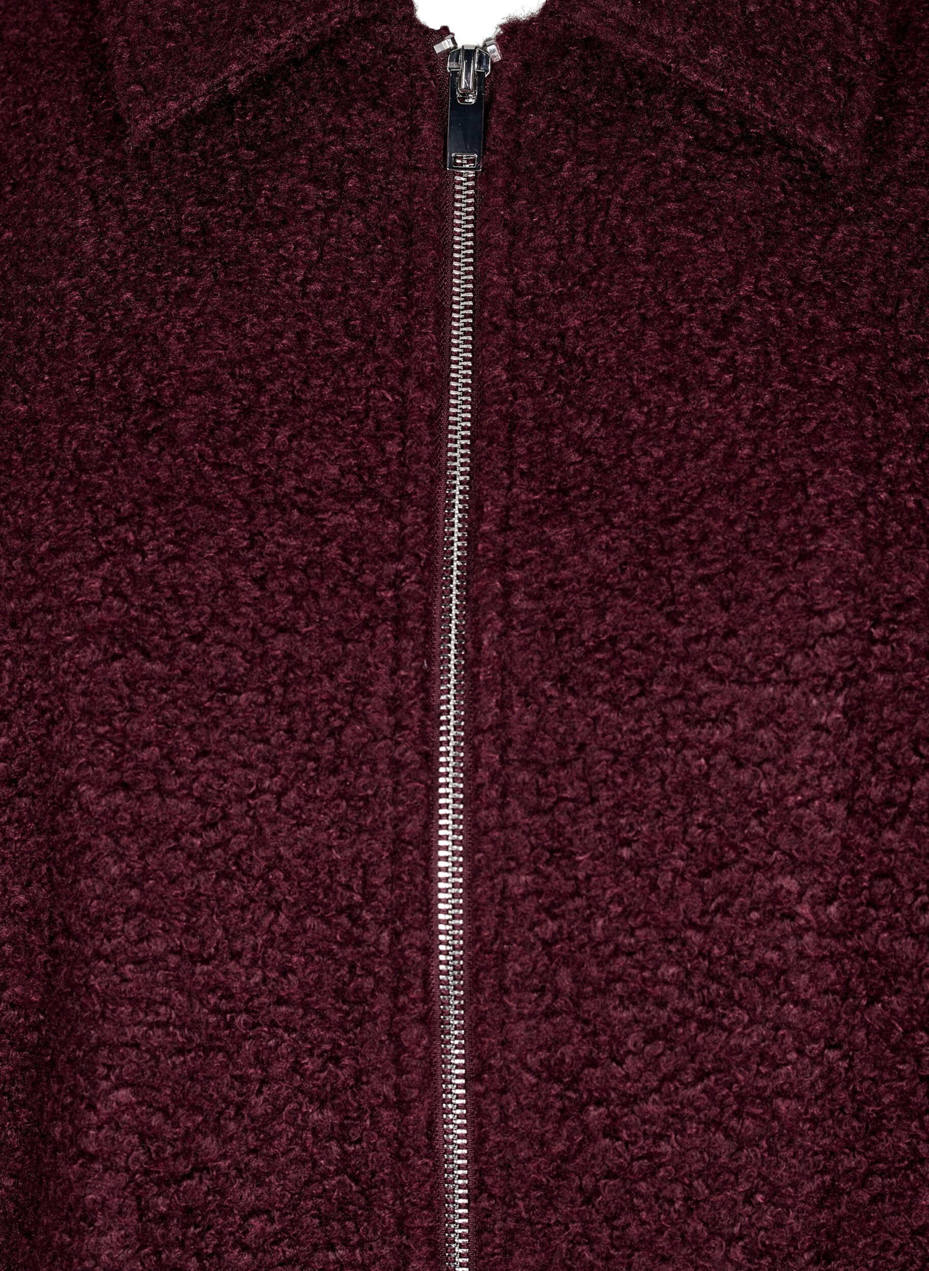 Zizzifashion Short jacket with zipper, Dark Bordeaux, Packshot image number 2