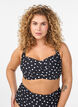 Bikini top with padding and print, Black, Model image number 0