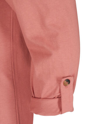 Cotton blouse with a zip detail, Canyon Rose, Packshot image number 3