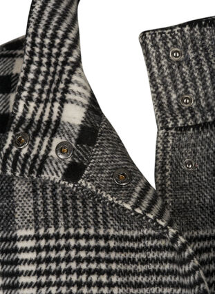 Checked jacket with button fastening and pockets, Black Check, Packshot image number 2