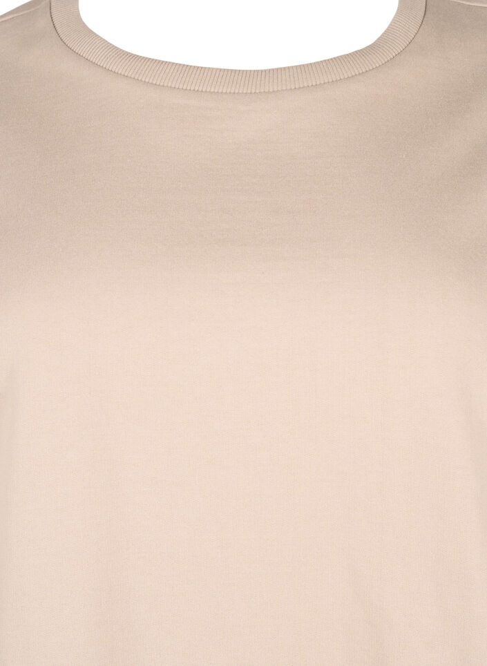 Sweatshirt with a round neck, Simply Taupe, Packshot image number 2