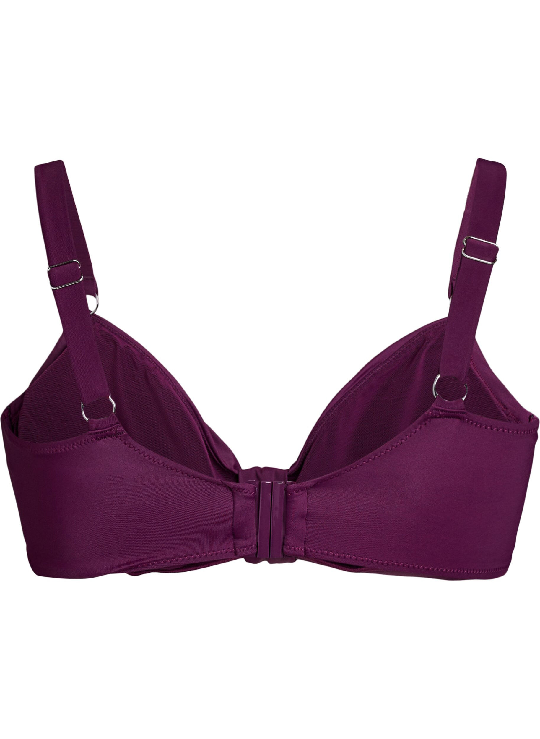 Zizzifashion Bikini top with underwire and knot detail, Purple, Packshot image number 1