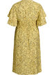 Midi dress with smock and ruffle sleeves, Yellow, Packshot image number 1