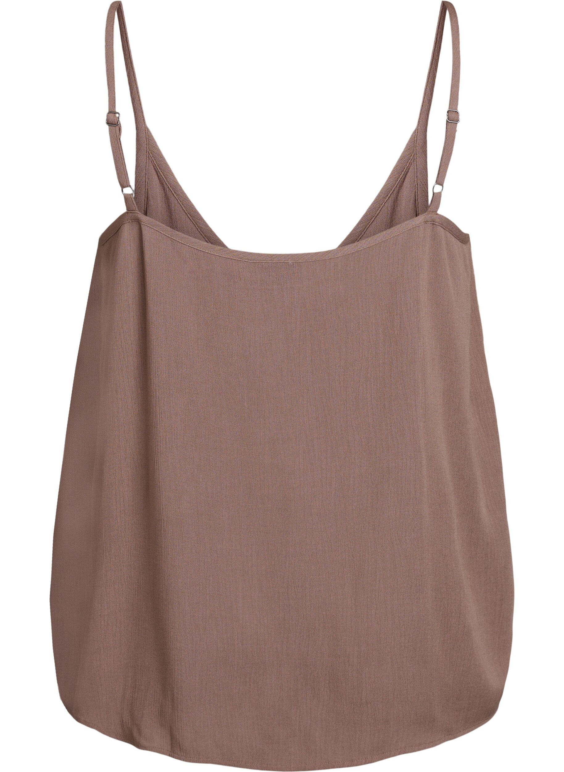Zizzifashion Strap top in viscose, Brown, Packshot image number 1