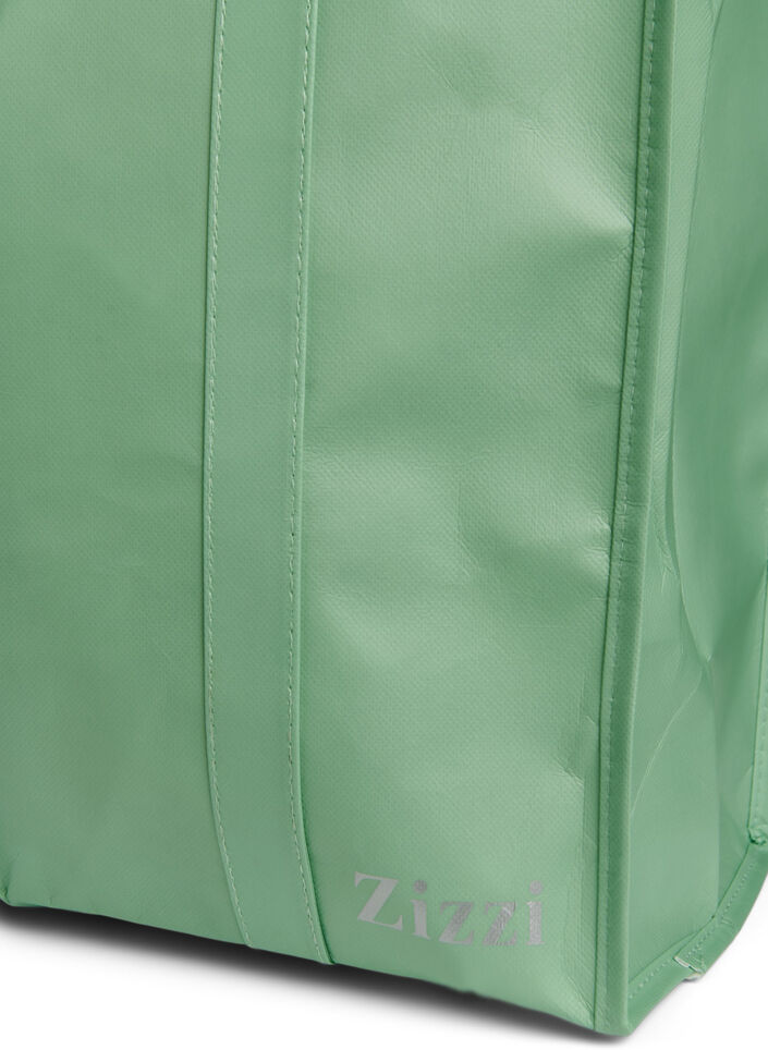 Shopping bag with zipper, Green, Packshot image number 2