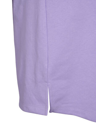 Sweater dress with short sleeves and slits, Lavender, Packshot image number 3