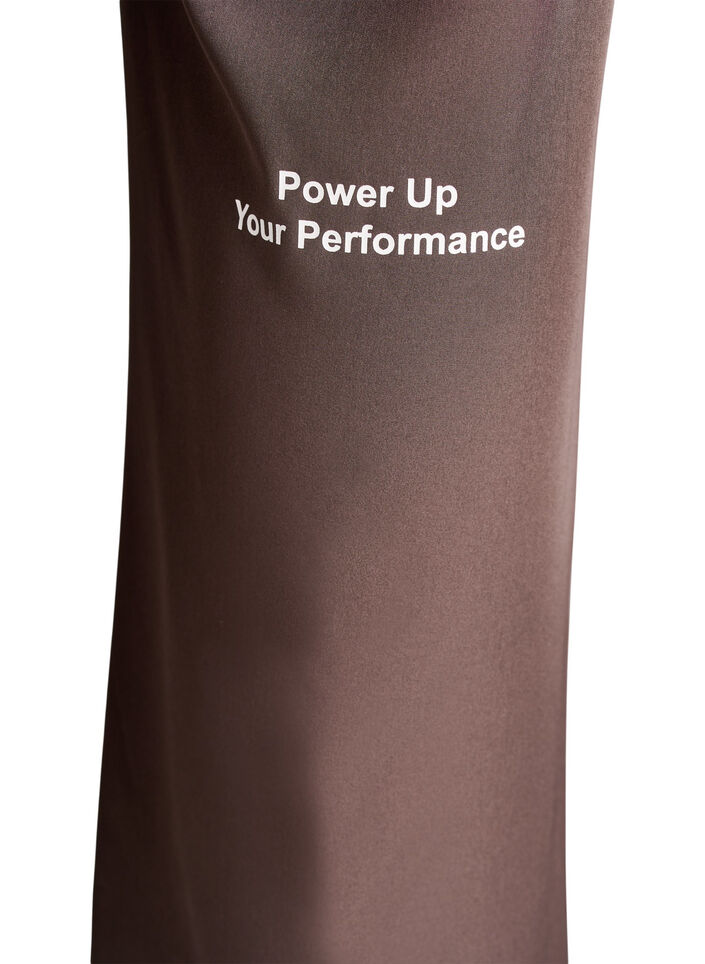 Sporty trousers with a high waist and straight legs, Brown, Packshot