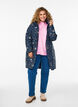 Padded winter jacket with floral print, Blue, Model image number 1