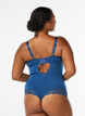 Underwired lace body with strap detail, Blue, Model image number 1