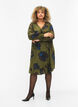 Printed viscose dress, Green, Model image number 1