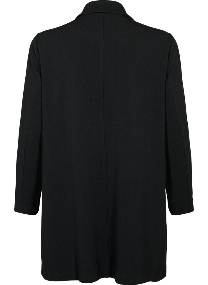 Long blazer with pockets, Black, Packshot image number 1