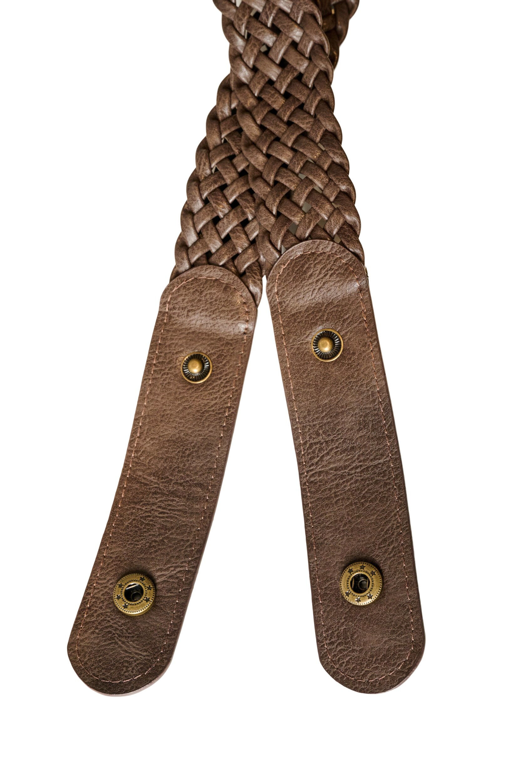 ZizzifashionBraided elastic belt, Brown, Packshot image number 1
