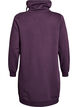 Short sweatshirt dress with high collar and pockets, Purple, Packshot image number 1