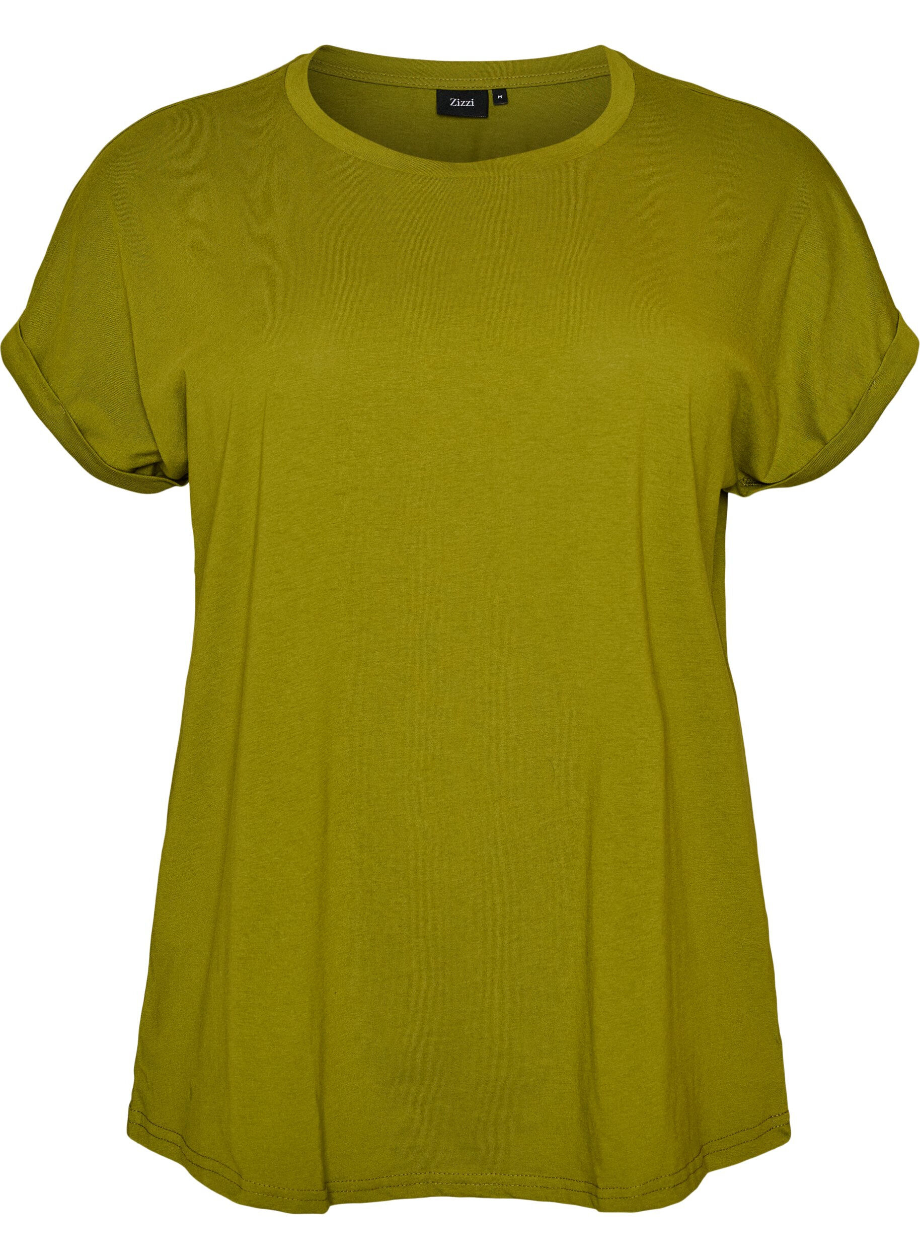 Short sleeved cotton blend t-shirt