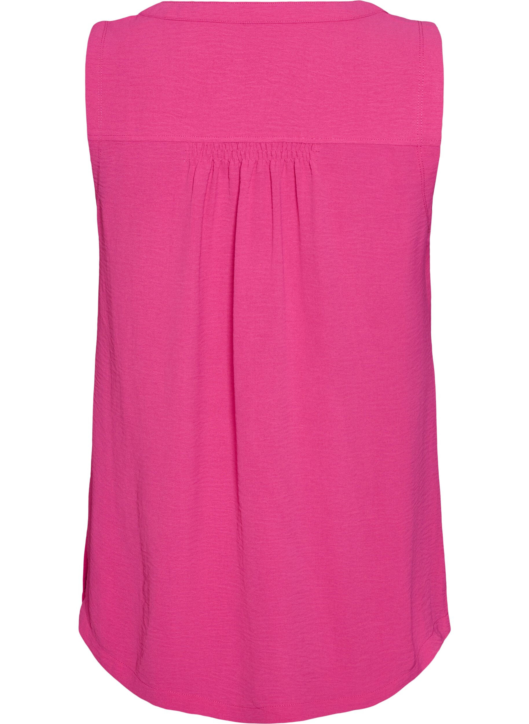 Zizzifashion Sleeveless top with wrinkle details, Rose, Packshot image number 1