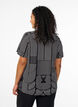 Short sleeve viscose blouse with print, Black, Model image number 2