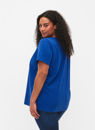 Short sleeve t-shirt with v-neckline, Surf the web, Model image number 1