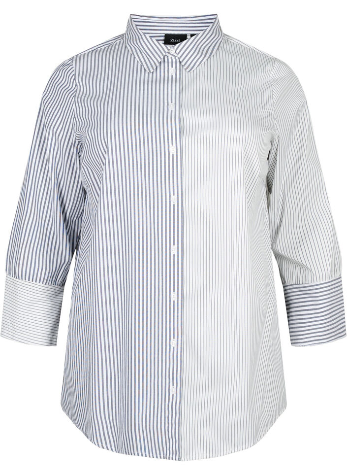 Long-sleeved shirt with stripes, Lava Smoke Stripe, Packshot image number 0