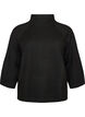 Knitted blouse in a viscose blend with a turtleneck, Black, Packshot image number 0