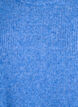 Melange knit blouse with round neck, Blue, Packshot image number 2