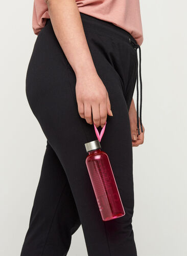 Drinks bottle with logo and screw top, Pink Active, Model image number 0