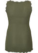 Top with lace trim, Green, Packshot image number 1