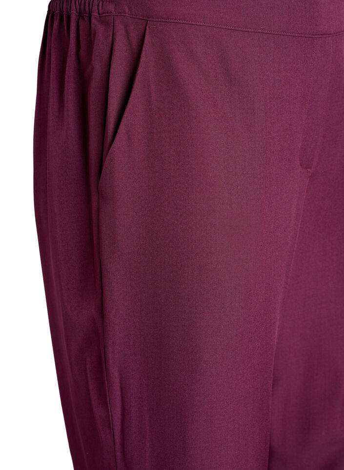 FLASH - Loose trousers with pockets, Dark Bordeaux, Packshot image number 2