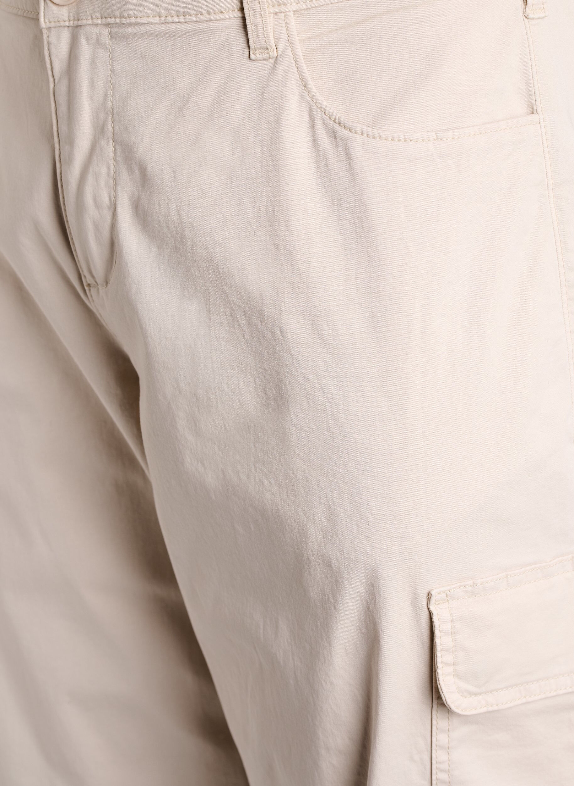 Zizzifashion Cargo knickers with high waist, Beige, Packshot image number 2