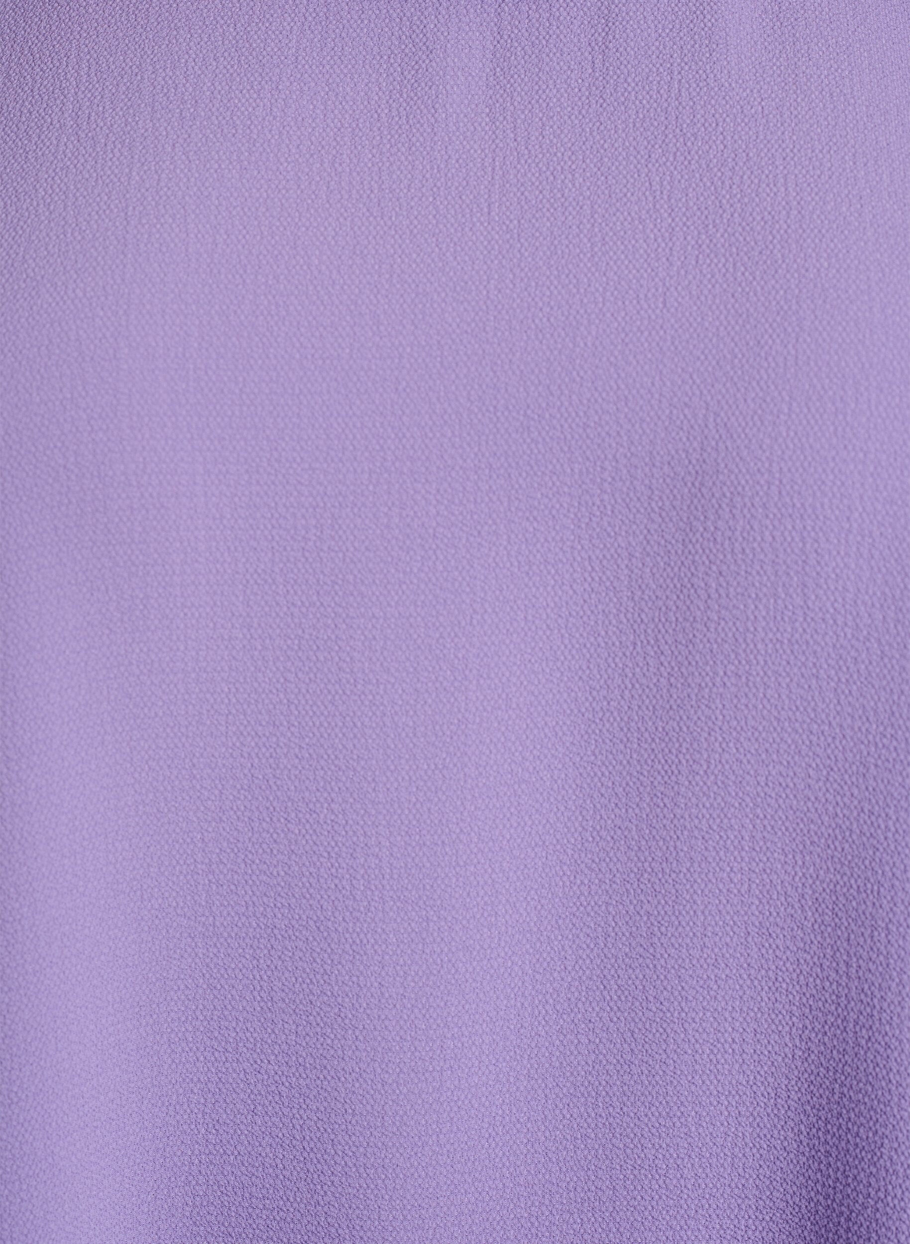 Zizzifashion Blouse with short sleeves and a round neckline, Purple, Packshot image number 2