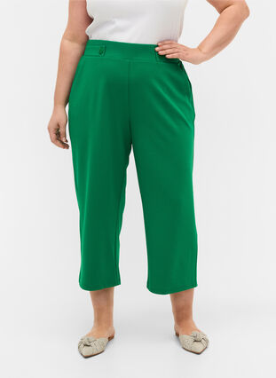 Ankle length trousers with loose fit, Jolly Green, Model image number 3