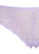 Floral lace thong with regular waist, Purple, Packshot image number 2