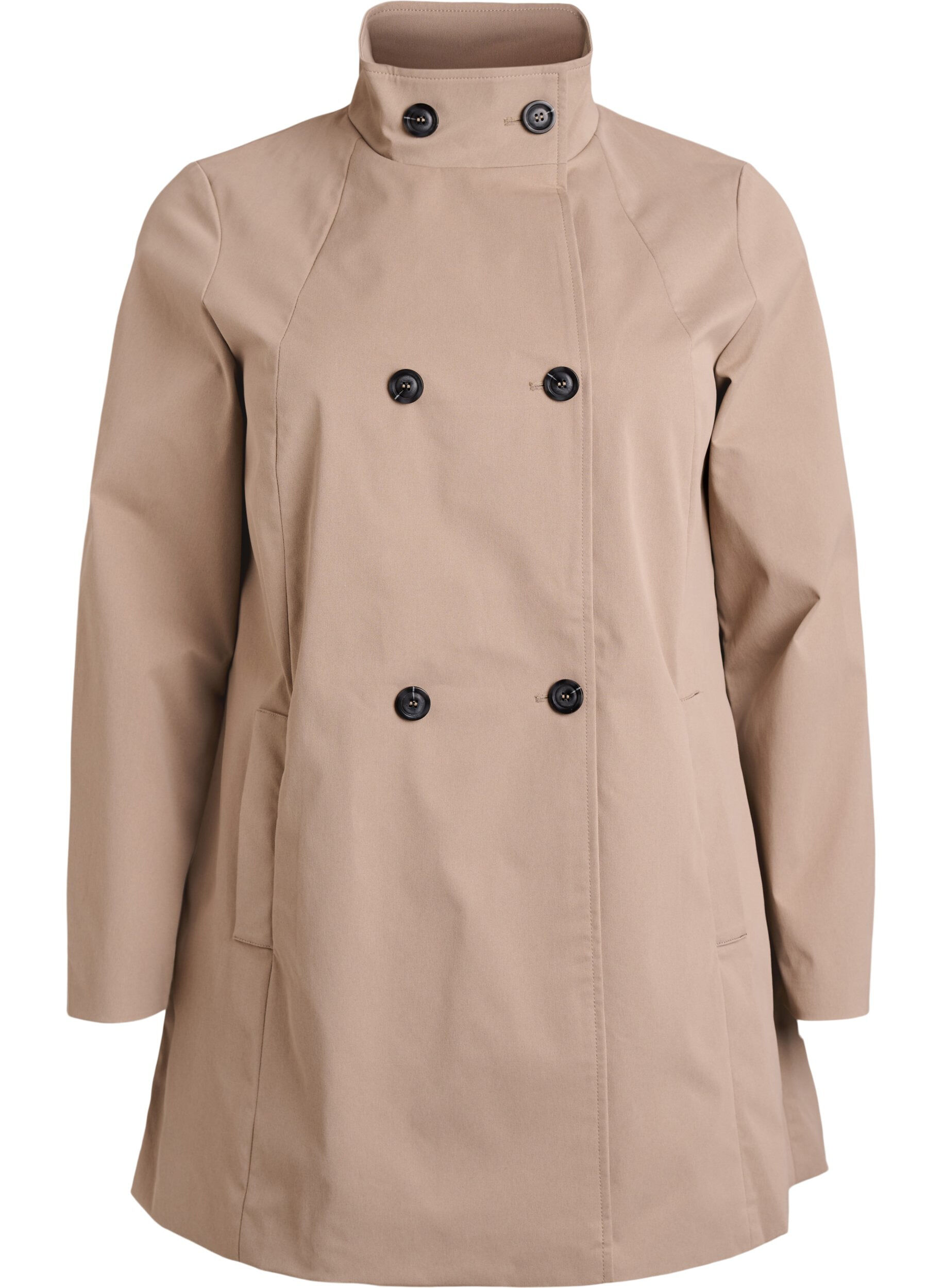 Water-repellent A-line spring jacket