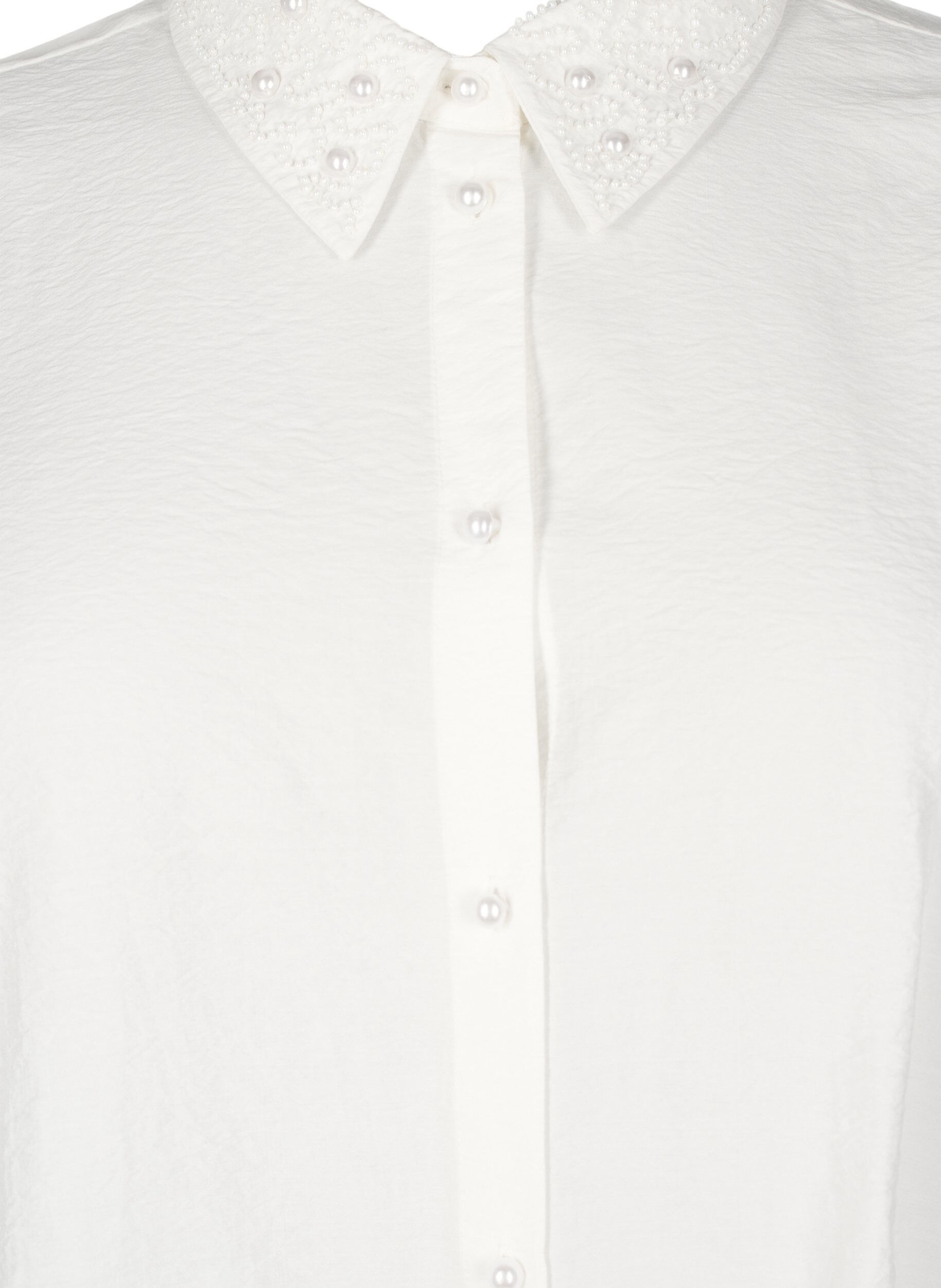 Zizzifashion Shirt with pearls, Snow White, Packshot image number 2