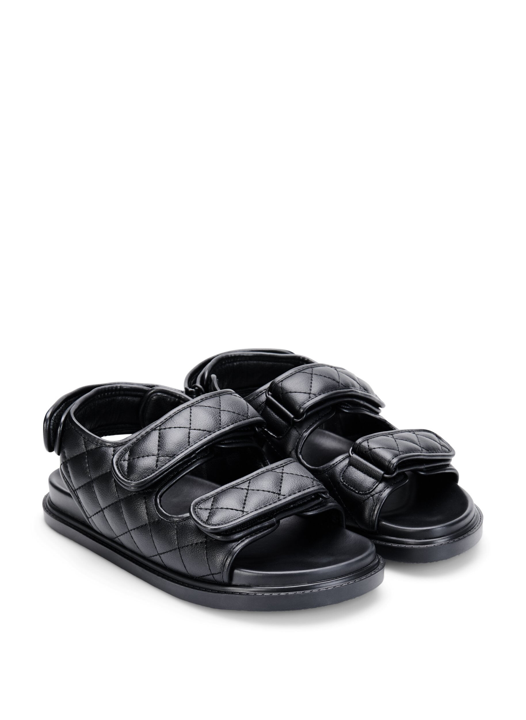 Zizzifashion Wide fit - Leather sandal, Black, Packshot image number 1