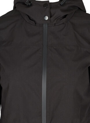 Waterproof jacket with detachable hood, Black, Packshot image number 2
