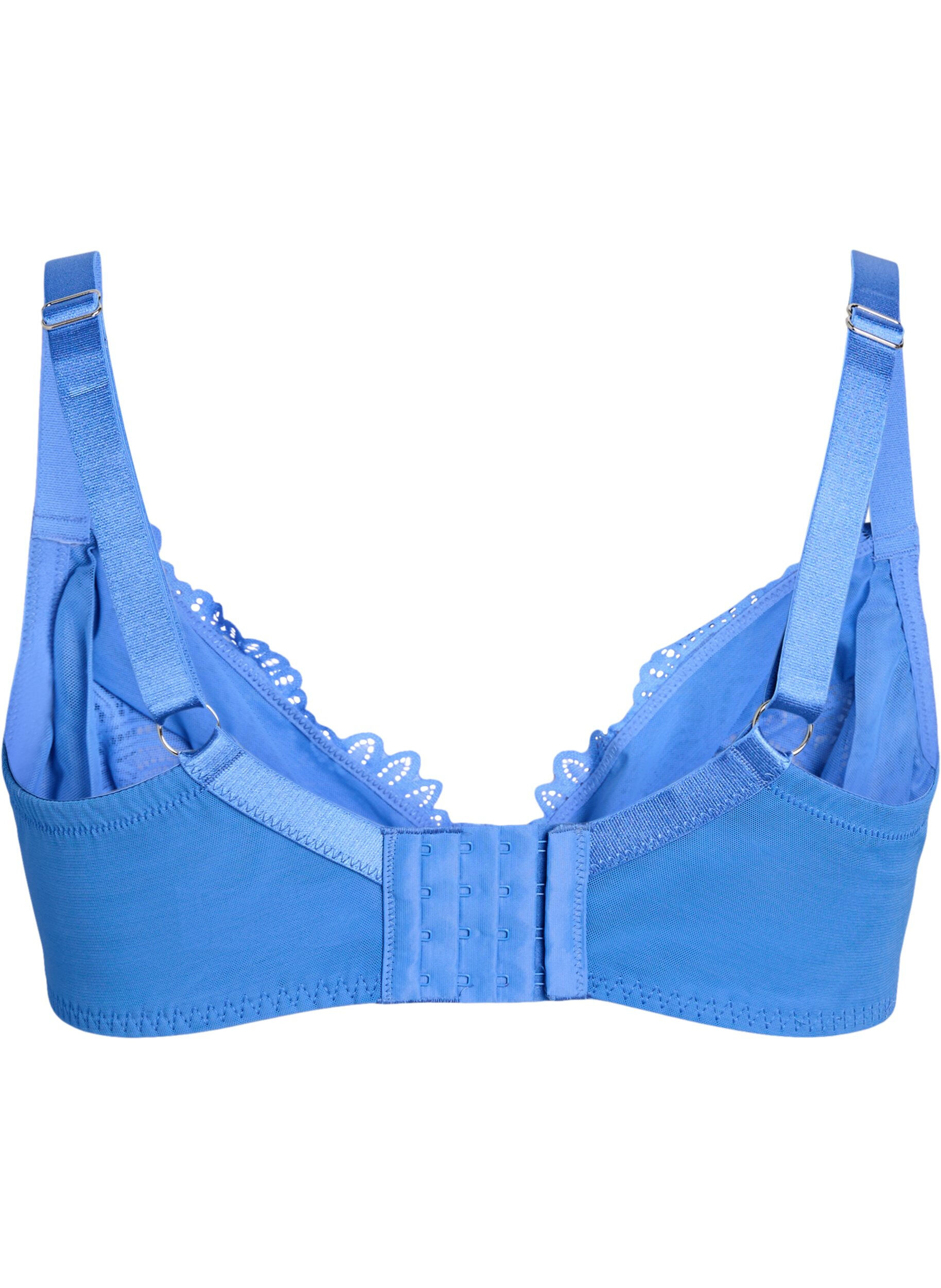 Zizzifashion Full coverage underwired lace bra, Blue, Packshot image number 1