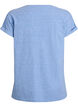 Melange t-shirt with short sleeves, Blue, Packshot image number 1
