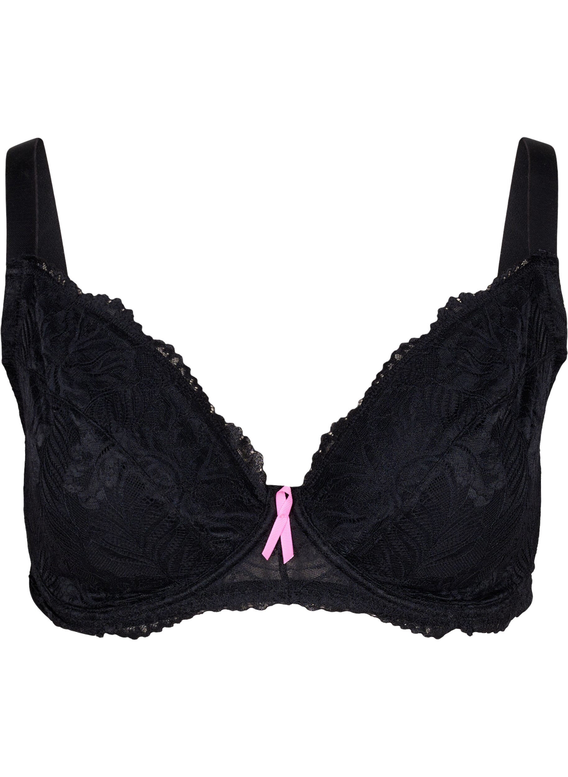Zizzifashion Support the breasts - underwire bra with pockets for padding, Black, Packshot image number 0