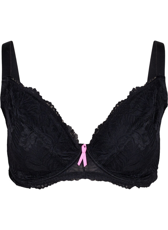 Support the breasts - underwire bra with pockets for padding, Black, Packshot image number 0